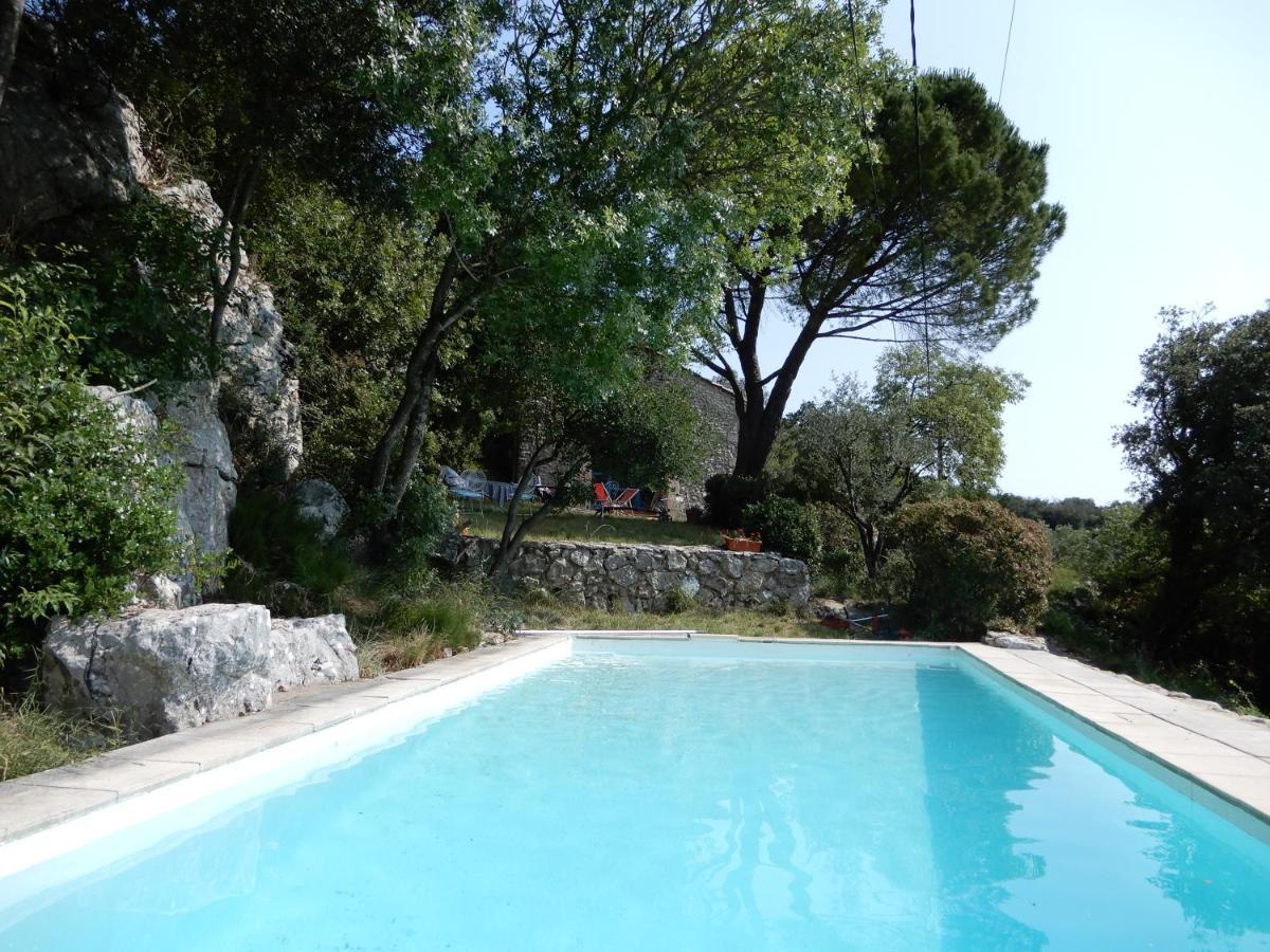 Mas En Pierres Seches Avec Piscine Villa Lussan  Dış mekan fotoğraf
